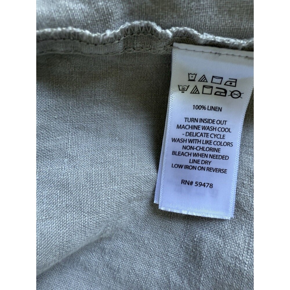 Rachel Zoe 100% Linen Sleeveless Dress Size S Gray Lace-Up V-Neck Boho Tunic - Picture 8 of 10